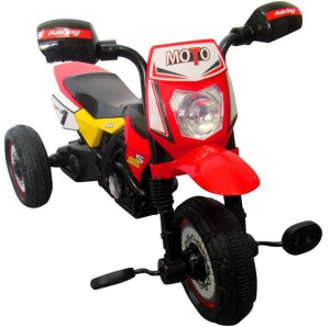 Rowerek Trójkółowy Motorek Czerwony Światła Led