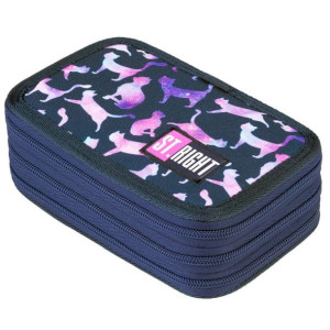 Piórnik potrójny z wyposażeniem PC-05 Cosmic Cats Koty St.Right