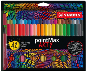 Cienkopis STABILO pointMAX etui kartonowe 42 szt. ARTY 488/42-1-20