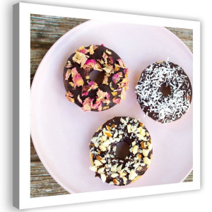 OBRAZ DO JADALNI Donuty Pączki Kolorowe 40x40