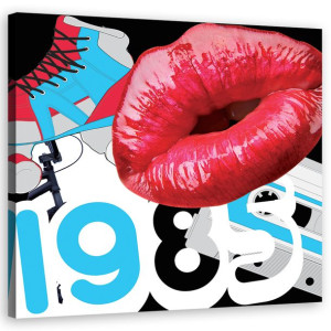 Obraz Na Płótnie Młodzieżowy Usta Pop Art 80x80