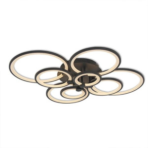 Lampa Sufitowa Plafon Nowoczesny Czarny Led Pilot