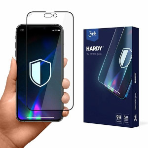 3mk Hardy Iphone 14/14 Pro Utwardzone Chemicznie Szkło Czarny/black
