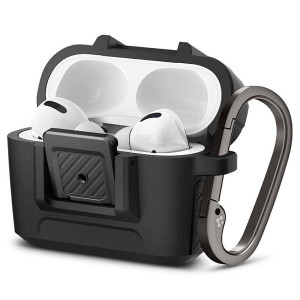 Spigen Lock Fit Airpods Pro 1/2 Czarny/matte Black Acs04755