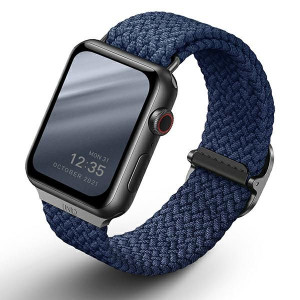 Uniq Pasek Aspen Apple Watch 44/42/45mm Braided Niebieski/oxford Blue
