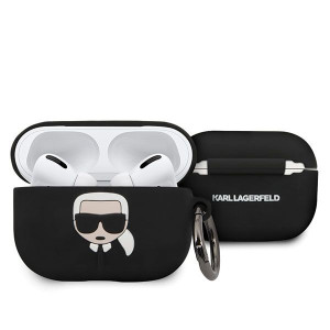 Karl Lagerfeld Klacapsilglbk Airpods Pro Cover Czarny/black Silicone Ikonik