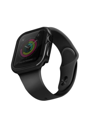 Uniq Etui Valencia Apple Watch Series 4/5/6/se 44mm. Szary/gunmetal Grey