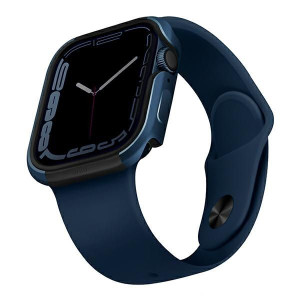 Uniq Etui Valencia Apple Watch Series 4/5/6/7/se 45/44mm. Niebieski/blue