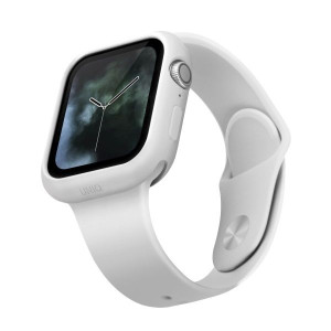 Uniq Etui Lino Apple Watch Series 4/5/6/se 44mm. Biały/dove White
