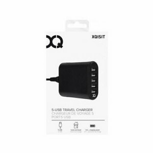 Xqisit Ład. Sieciowa 8a 5xusb Czarna/black 27747