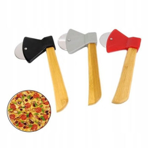 Nóż Do Pizzy Topór Sikiera Bambusowy Okrągły Nóż