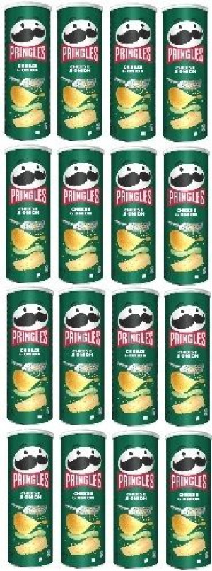 16x165g PRINLGES Cheese & Onion chipsy
