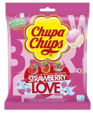 1x120g CHUPA CHUPS lizaki truskawkowe 10-pak
