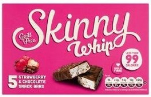 1x125g SKINNY WHIP Strawberry batony 5szt UK