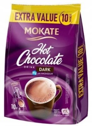 1x180g MOKATE Dark gorąca czekolada 10szt UK