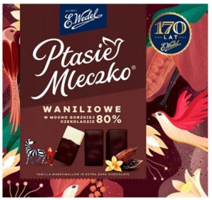1x360g WEDEL Ptasie Mleczko Waniliowe Dark