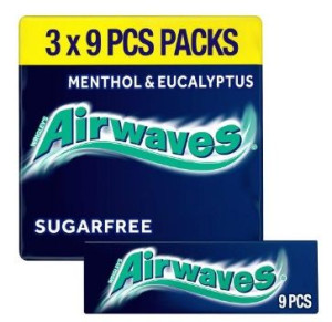 1x38g AIRWAVES 3x9 pieces extra peppermint