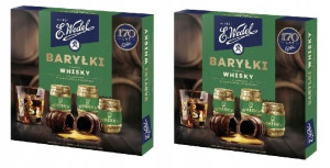 2x200g WEDEL czekoladki baryłki o smaku whisky