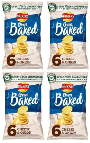 4x150g WALKERS Oven Baked cheese chips 6pack UK