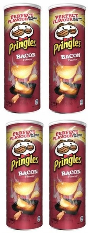 4x165g PRINGLES bacon flavour chipsy
