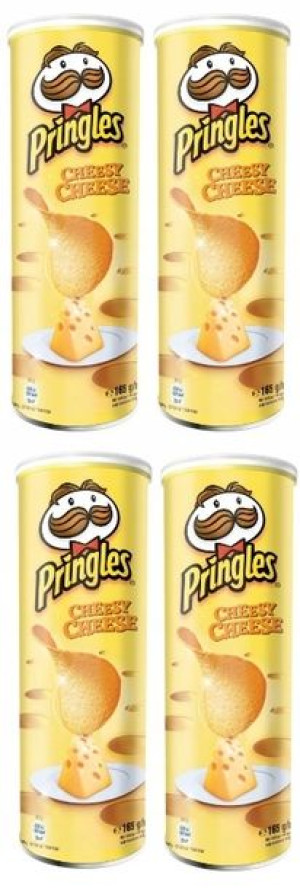 4x165g PRINGLES cheesy cheese chipsy