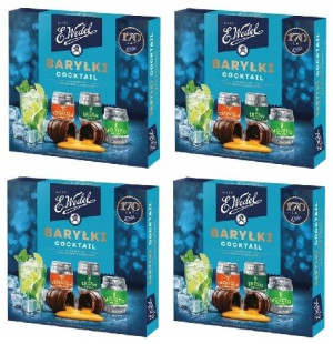 4x200g WEDEL czekoladki baryłki coctail z alkohole