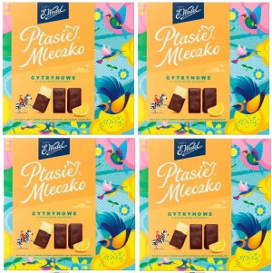 4x360g WEDEL Ptasie Mleczko Cytrynowe