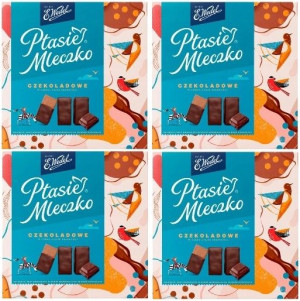 4x360g WEDEL Ptasie Mleczko Czekoladowe
