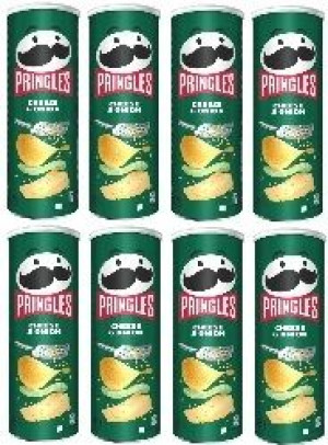 8x165g PRINLGES Cheese & Onion chipsy