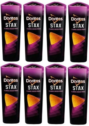 8x170g DORITOS STAX flaming chicken wings chipsy