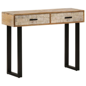 Stolik konsolowy, 100x30x75 cm, lite drewno mango