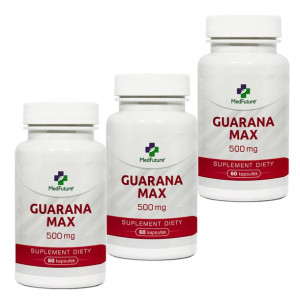 Guarana MAX 500 mg pobudzenie energia 180 kapsułek