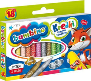 Bambino Kredki Bambino Z Glinki 18 Kolorów Mix