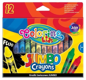 Colorino Kredki Świecowe Jumbo 12 Kolorów