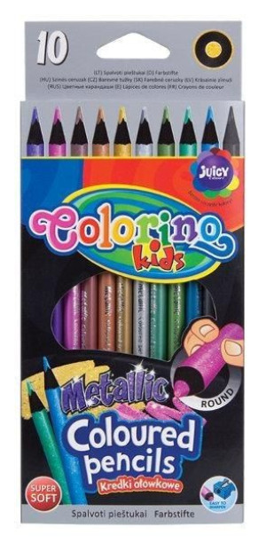 Colorino Kredki Metalic 10 Kolorów