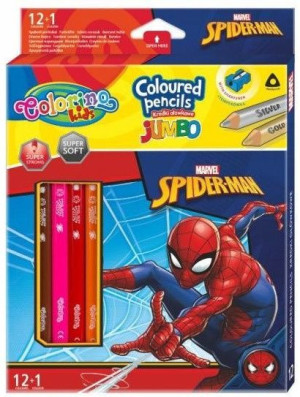 Colorino Kredki Ołówkowe Trójkątne Spiderman
