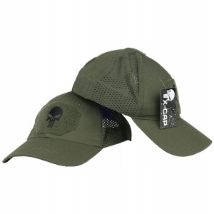 Czapka Z Daszkiem Khaki Wojskowa Punisher Dżokejka