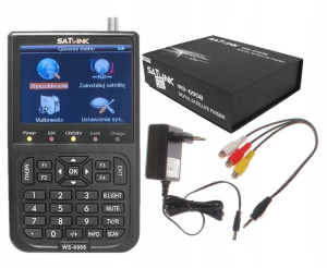Miernik Satelitarny Dvb-s Satlink 6908 Lcd 3,5''