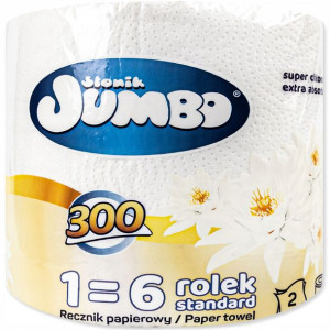 SŁONIK JUMBO RĘCZNIK PAPIEROWY 2-warstw 300 list