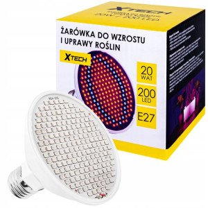 Żarówka Do Wzrostu Uprawy Roślin E27 200led 20w