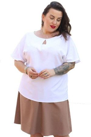 Bluzka ELIDA oversize z łezką biała 44