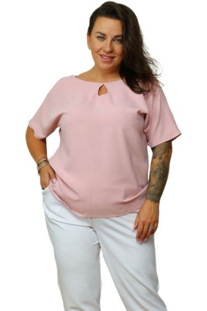 Bluzka ELIDA oversize z łezką puder róż 56
