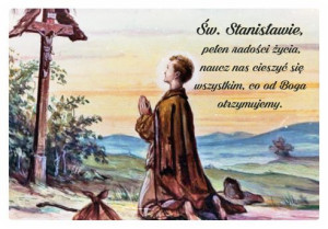Święty Stanisław Kostka - magnes pergaminowany