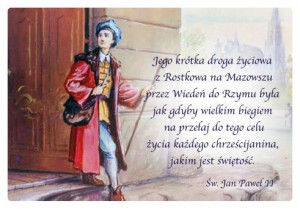 Święty Stanisław Kostka - magnes pergaminowany