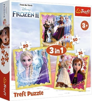 Trefl Puzzle 3w1 Moc Anny I Elsy Frozen 2