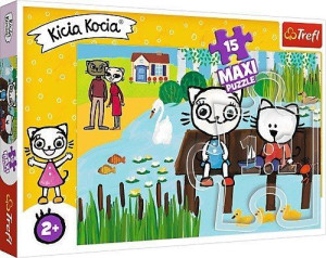 Trefl Puzzle 15el Maxi Kicia Kocia Nad Jeziorem
