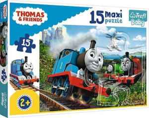 Trefl Puzzle 15el Maxi Pędzące Lokomotywy T&p
