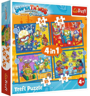 Trefl Puzzle 4w1 Super Akcja Super Things