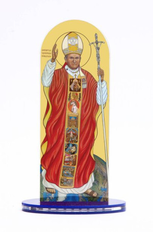 Święty Jan Paweł II - Papież Pielgrzym - Ikona - Prezenter LED