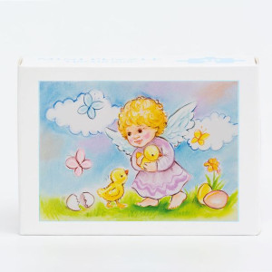 Aniołki motyw Wielkanocny - Puzzle w kartoniku